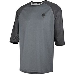 IXS Carve Jersey Graphite-Black XL T-shirt, volwassenen, uniseks, zwart, zwart.