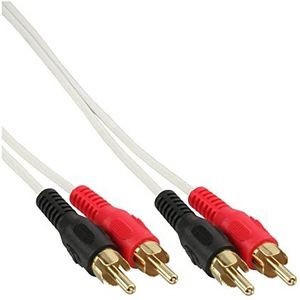 InLine 1 m 2 x RCA m/m 1 m 2 x RCA zwart, rood, wit, audio-kabel - audiokabel (2 x RCA, 1 m, zwart, rood, wit)