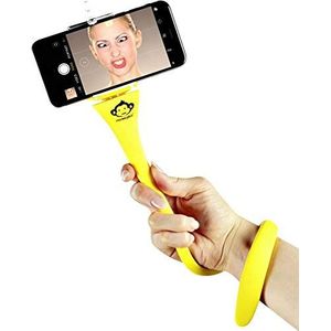 MONKEYSTICK Geel - flexibele selfiestick voor mobiele telefoon & GoPro / flexibel statief / anti-slip siliconen coating