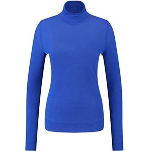 Gerry Weber Dames shirt met lange mouwen met opstaande kraag lange mouwen 1/1 kleur Uni Blauw Electric Blue 48, Blauw