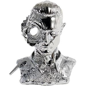 PUREARTS Terminator T-1000 Liqu. masker van metaal, figuur 29 x 36 x 44 cm