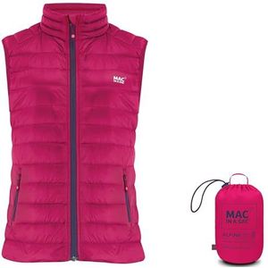 Mac in a Sac Alpine Opvouwbaar vest voor dames, waterafstotend, licht, extra warm met zakken met ritssluiting, 90% dons en 10% veren
