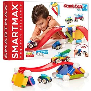 SmartMax - Stunts - Stunt Cars - Magnetisch bouwspeelgoed - Creëert je voertuigen en circuits - Voor kinderen vanaf 3 jaar