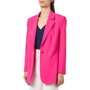 Pinko Overdreven stretch crêpe jas met bedekte knoop, blazer voor dames, N17_roze Pinko