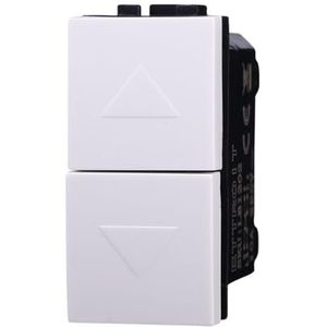 IXTRIMA Bouton double 1P+1P sans gril compatible Bticino Livinglight couleur blanche Set 1 pc