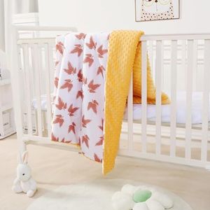 Minky Zachte baby- en kinderdeken van katoen Oeko Tex - 100 x 135 cm, 10 kleuren - comfort en kwaliteit - knuffeldeken, dutje, kleuterschool, cadeau voor geboorte, meisjes of jongens