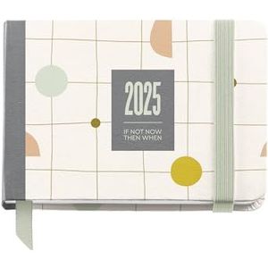 Miquelrius Agenda 2025, jaarplanner 105 x 74 mm, weekoverzicht, gelamineerde kartonnen omslag, spiraalbinding, elastische sluiting, 80 g/m² papier, Catalaans, Engels en Portugees, Silvia