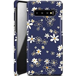 caseable Samsung Galaxy S10 Plus telefoonhoes stootvast krasbestendig gekleurd design rondom bescherming Navy Daisies bloemen bloemen bloemen
