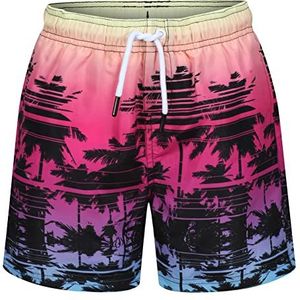 Ript Essentials Zwemshort voor jongens, sneldrogend, UV 50, perzik textuur, roze, 9-10 jaar