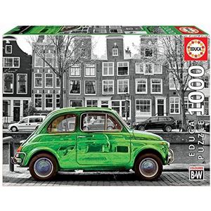 Auto in Amsterdam zwart & wit (puzzel)