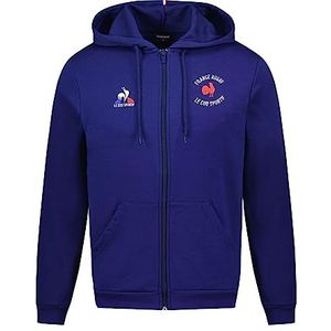 Le Coq Sportif Ffr Fanwear Fz Hoody N°1 M blauw Fr Inten jas met ritssluiting uniseks, Blauw Fr Intense