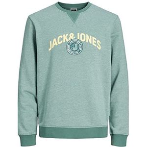 JACK & JONES Jcoounce heren sweatshirt met ronde hals, Trellis/details: gemêleerd, XL, Trellis/details: gemêleerd