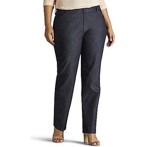 LEE Vrouwen Plus Size Relaxed Fit All Day broek recht, indigo spoelen, 56, indigo spoeling, 32, indigo spoeling