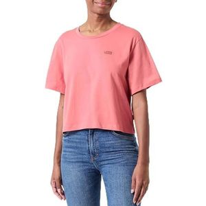 Vans Little Drop V Ss Crop Tee-b T-shirt voor dames, Roze
