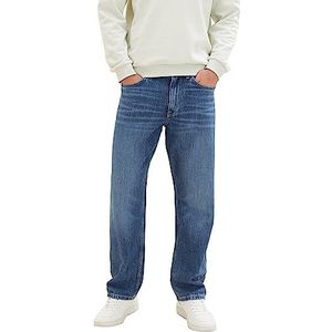 TOM TAILOR 1037633 comfortabele rechte jeans voor heren, 10119 - versleten denim blauw