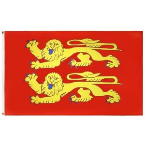AZ FLAG Vlag Nedernormandië 150 x 90 cm - Vlag van NederNoorland - Frankrijk 90 x 150 cm licht polyester