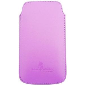 Urban Monkey Hoes voor mobiele telefoon met klep en microvezelvoering voor smartphone tot 5 inch violet