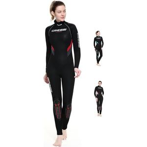 Cressi Castoro Lady' wetsuit High Stretch dames, zwart/rood, XL/5