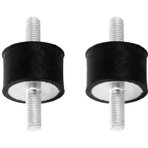 cyclingcolors Silentblock 2 stuks rubberen schokdempers voor auto, motorfiets, tractor, aanhanger, mannelijk, M6 x 15 mm, M6 x 15 mm, 20 x 15 mm