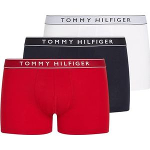 Tommy Hilfiger 3p Trunk Dtm Um0um03520 Herenkoffer, Rood (Th Wit/Medium Red/Sky DSRT)