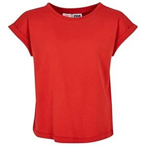 Urban Classics Mädchen T-shirt van biologisch katoen met overzichtelijke school, meisjes organisch verlengd schouderstuk, in 8 kleuren verkrijgbaar, maat 110/116-158/164, Hugered