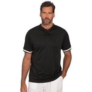 JP 1880 Jay-pi Henley Flexnamic-Tennis à Manches Longues T-shirt pour Homme, Noir, 4XL (grande taille)