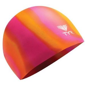 TYR Color badmuts van siliconen, meerdere volwassenen, uniseks, oranje/roze, TU