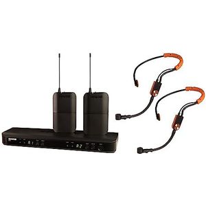 Shure BLX188/SM31 UHF draadloos microfoonsysteem - perfect voor fitness, aerobics - 14 uur batterijduur, bereik 100 m | inclusief (2) fitness-headsetmicrofoons