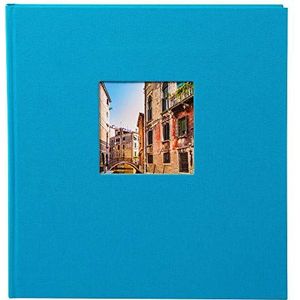 goldbuch Bella Vista 27973 fotoalbum, 30 x 31 cm, 60 zwarte pagina's met kristallen inzetstukken, turquoise blauw