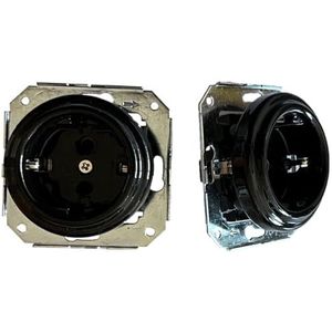Elektrische mechanismen - Porselein Serie - 2902001-N Inbouwbasis Zwart Porselein
