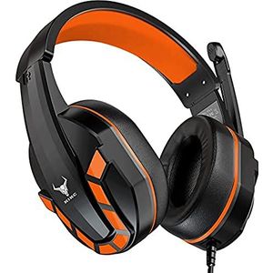 Gaming headset met microfoon voor Xbox One, PS4, Nintendo Switch en Playstation 4, stereo, ruisonderdrukking, hoofdtelefoon met zachte oorschelpen, compatibel met mobiele telefoon, iPad, MP4, pc