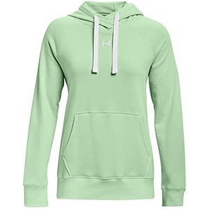 Under Armour Rival Fleece Hb Hoodie voor dames, Aqua Foam (335)/wit