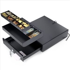 ACROPAQ - Kassalade - RJ11 voor POS-printer, automatische opening, 33 x 33 cm - Kassalade - Elektrische kassalade - Zwart