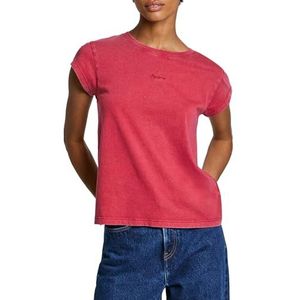 Pepe Jeans Felice T-shirt voor dames, Verbrand rood, XS
