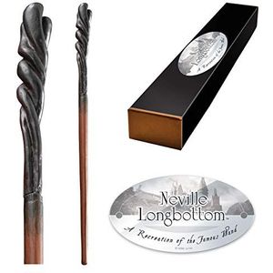 The Noble Collection - Neville Longbottom Character Wand – 13 inch (34 cm) High Quality Wizarding World Wand with Name Tag – Harry Potter filmset filmrekwisieten muren