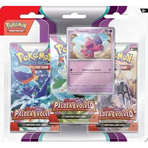 Pokémon JCC – scharlaken en paars – blisterverpakking met 3 boosters evoluties in Paldea Forgerette en Vrombi (1 blister al