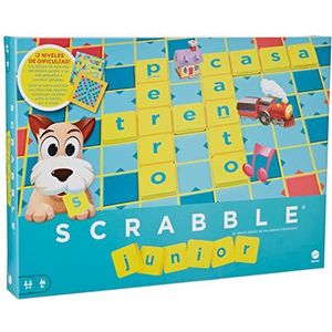 Mattel Games Scrabble Junior, gezelschaps- en letterspel voor kinderen vanaf 6 jaar, Y9669 - Spaanse versie