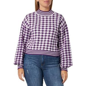 paino Pull tricoté pour femme, violet foncé, XS-S
