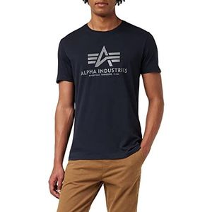 ALPHA INDUSTRIES Reflecterend bedrukt basic T-shirt voor heren, Blauw