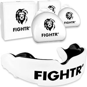 FIGHTR® Hoogwaardige mondbescherming, ideaal en gemakkelijk verstelbaar ademend vermogen, sportgebitsbescherming voor boksen, MMA, Muay Thai, hockey en vechtsporten, met doos