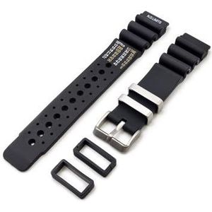 Bracelet en caoutchouc compatible avec Promaster Aqualand Ny 0040 JPE2000 nd limits Strap de 20 mm, 22 mm, 24 mm Universel pour Sub Diver Sport Noir, Noir , 20mm, Bracelet