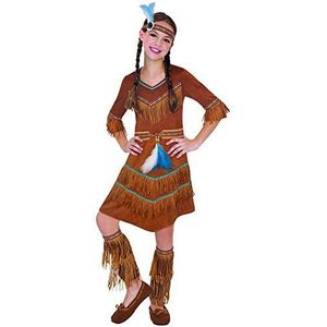 amscan 997653 - dromenvanger-kostuum, jurk, hoofdband, beenwarmers, Indianen, bruin, 4-6 jaar