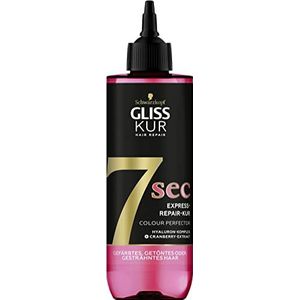 Gliss Kur 7 Sec Express Repair Cure Colour Perfector (200 ml), herstelt het haar in slechts 7 seconden, 7 keer sterker en 7 keer minder breuk