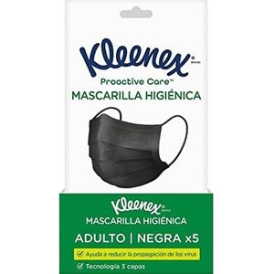 Kleenex PROACTIVE CARE, Hygiënische maskers voor volwassenen, zwart, 90 maskers