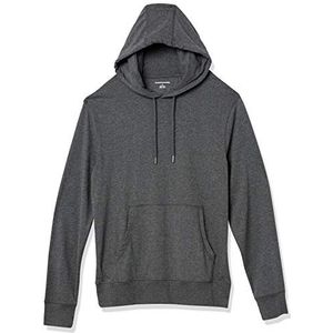 Amazon Essentials Lichte jersey hoodie voor heren, antraciet gemêleerd, maat M