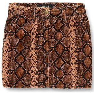 Pinko Harlook Jupe Velours Côte Femme, Zc8_multi.noir/beige, 34