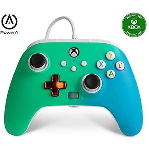 Verbeterde bekabelde controller PowerA voor Xbox - Mist, wit, gamepad, bedraad videospel, gamepad, Xbox Series X|S