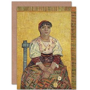 Vincent Van Gogh De Italiaanse vrouw Fine Art Greeting Card Plus envelop Blank Italiaanse binnenkant dames
