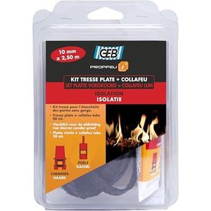 GEB Propfeu Vlechtset, plat, glasvezel, breed, 10 mm, dikte 3 mm, lang 2,5 m + Collafeu buis 20 ml, beige