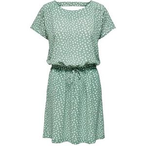 ONLY Onlmariana Myrina Life Dress Ptm Hemdjurk voor dames, Chinees groen / op: gestippelde ruiten